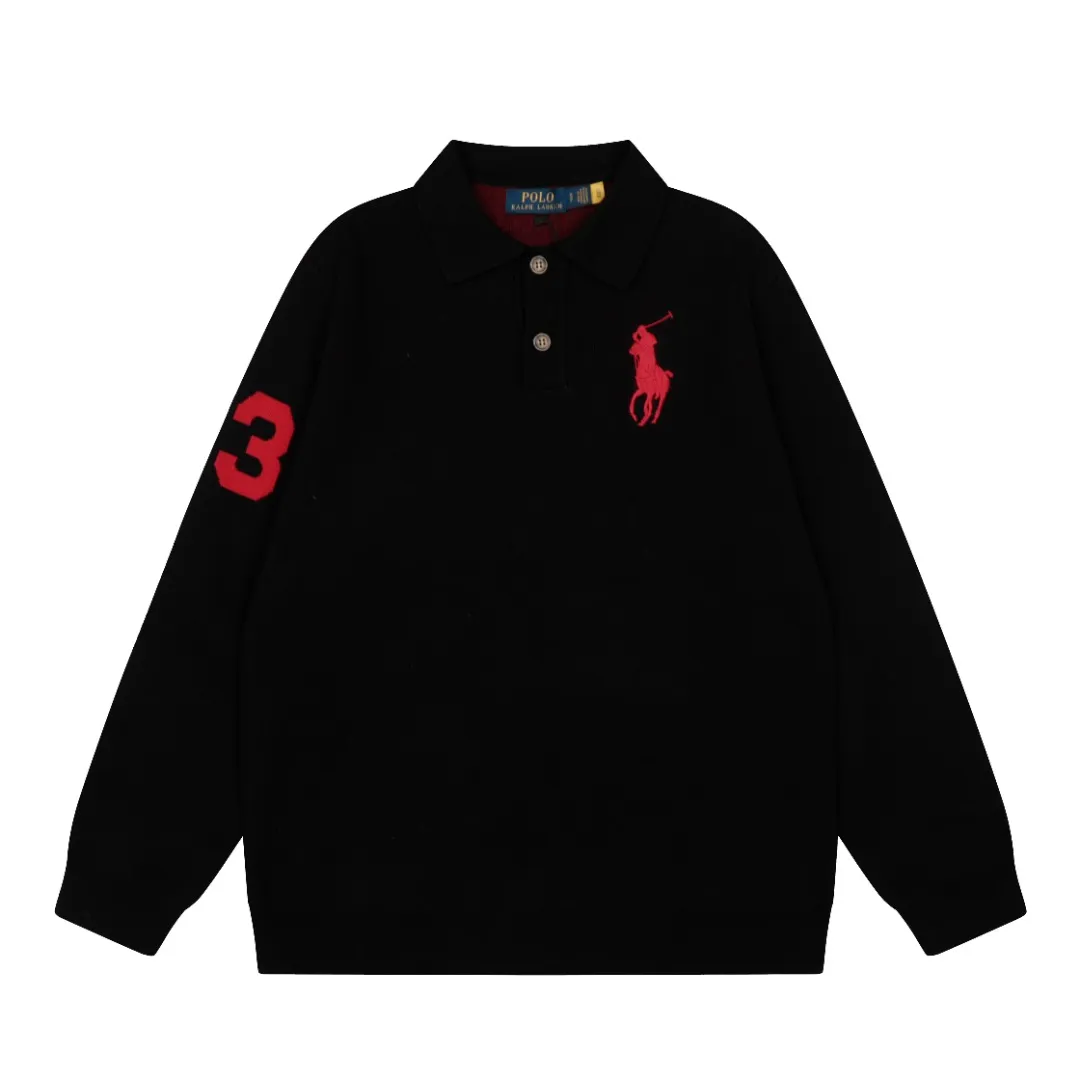 P250 Top quality" Style number: DS164# (not off the shelves all year round) [Ralph Lauren autumn and winter Malaysia embroidered logo knitted POLO lapel sweater] ✅Ralph Lauren Ralph Lauren classic basic lapel POLO same style knitted autumn and winter sweater for men and women ✅Main supplier platform live broadcast Wholesale entity Replenish when out of stock Not off the shelf ✅ZP quality 1:1 version Scan the code to enter the GF website Counter quality ✅Detailed quality is the only one in Guangzhou Imported quality cotton yarn, 750g weight, focusing on high-end, cost-effective, good quality, needless to say, ✅The version is restored to the original order, the maximum size can be worn up to 190 pounds, loose, comfortable and stress-free, ✅The upper body is simple and easy to match, a must-have for male gods. Good-looking clothes are never picky. A must-have in couples' wardrobes. Size: S-XL. Color: Milk white, gray, black and white, black and red, navy white label, navy red label